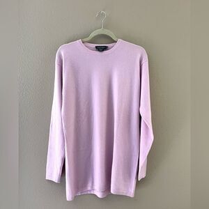 Rebecca Moses 100% Cashmere Lavender Long Sleeve Sweater